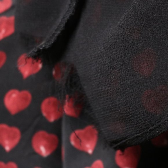 Zara heart long puff sleeve black dress c1 - Picture 9 of 9